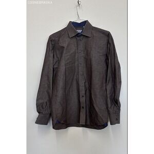 Sebastien James Collection Brown men's casual button-down shirt - Size M
